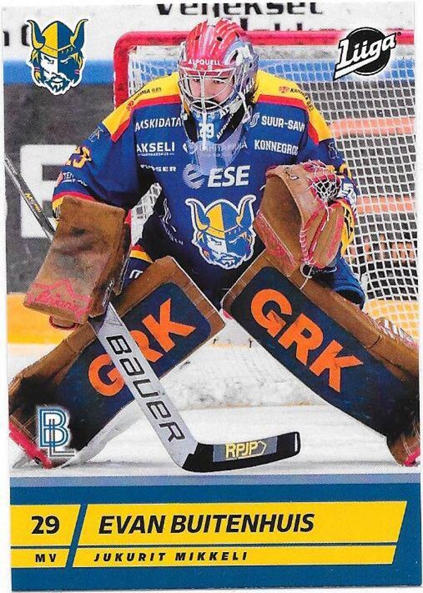 2025-26 Finnish Blueline #37 Evan Buitenhuis Jukurit , Hamilton College