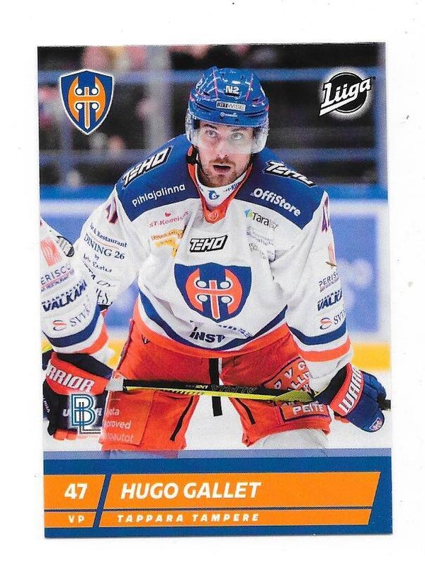 2025-26 Finnish Blueline #160 Hugo Gallet Tappara , Amiens