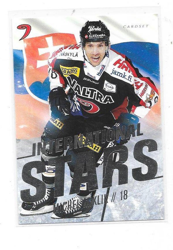 2012-13 Finnish Cardset International Stars #3 Michel Miklik JYP , HK 32 Liptovsky Mikulas