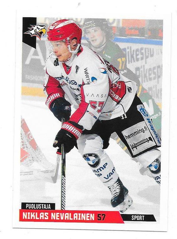 2019-20 Finnish Cardset #136 Niklas Nevalainen Vaasa Sport , Sheffield Steelers