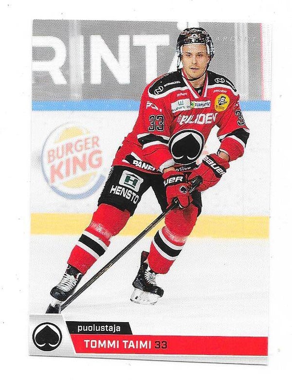 2018-19 Finnish Cardset #172 Tommi Taimi  Ässät , Vålerenga