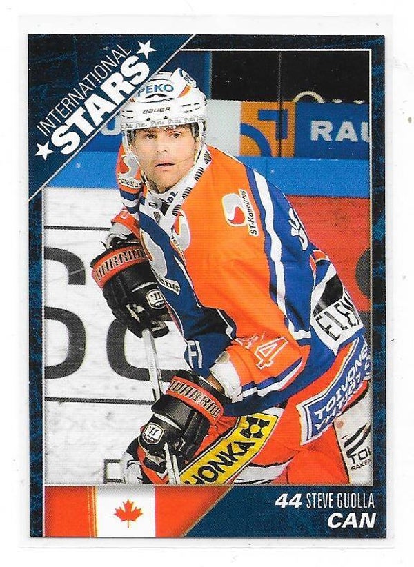 2010-11 Cardset International Stars #3 Steve Guolla Tappara , Michigan State University