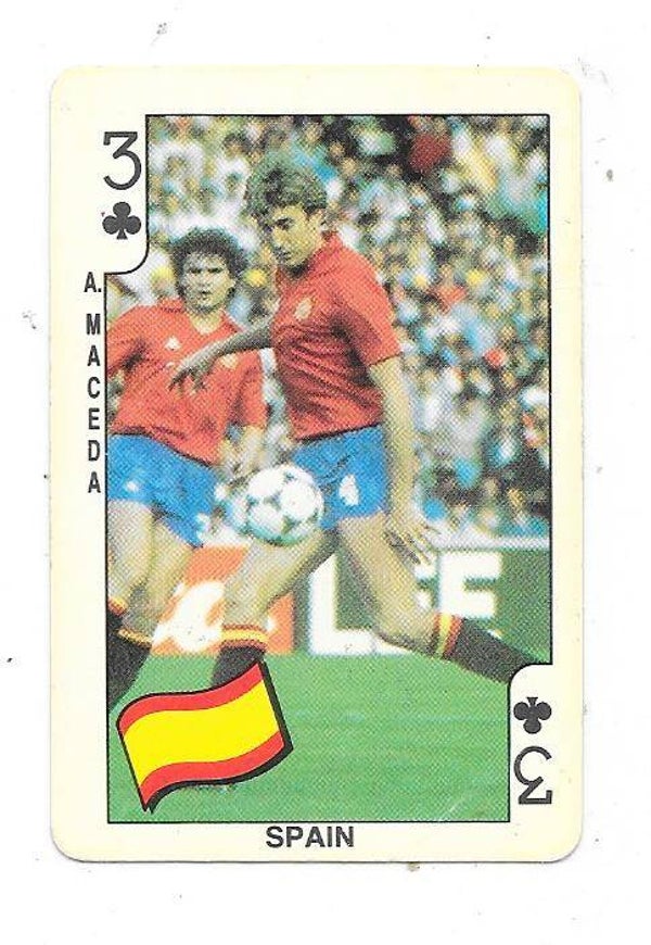 1986 Dandy Football WC card #C3 Antonio Maceda  Spain (vg-good)