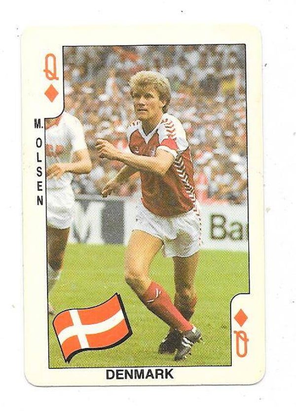 1986 Dandy Football WC card #D12 Morten Olsen  Denmark
