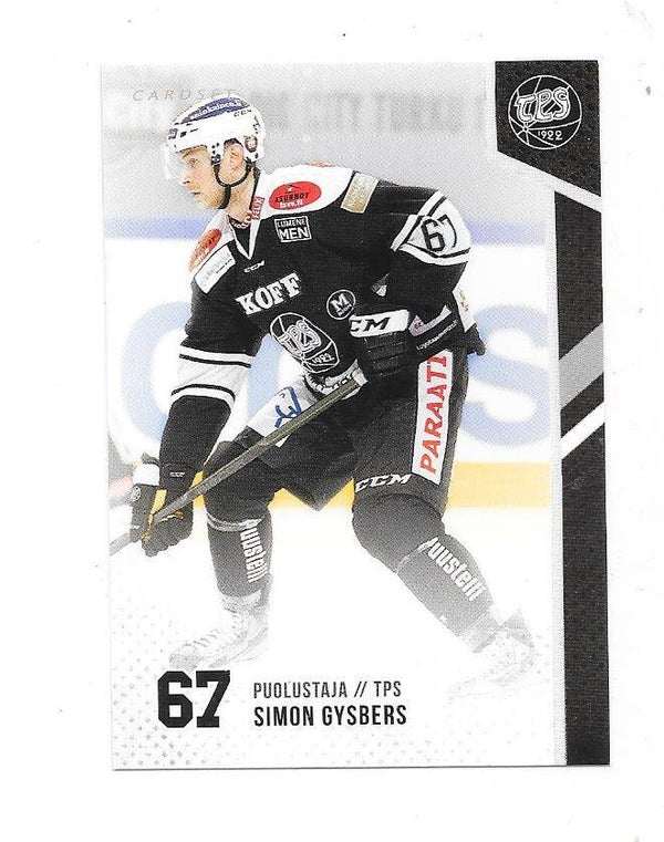 2014-15 Finnish Cardset #316 Simon Gysbers TPS , Lake Superior State University