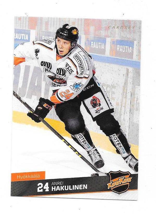2016-17 Finnish Cardset #88 Anrei Hakulinen KooKoo , Augsburger Panther