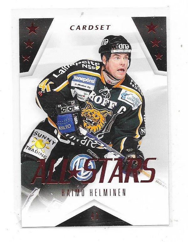 2013-14 Finnish Cardset All-Stars #2of6 Raimo Helminen , Ilves Tampere