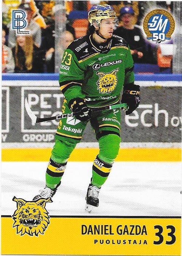 2024-25 Finnish Blueline Teamissued #Ilves-3 Daniel Gazda , Dynamo Pardubice