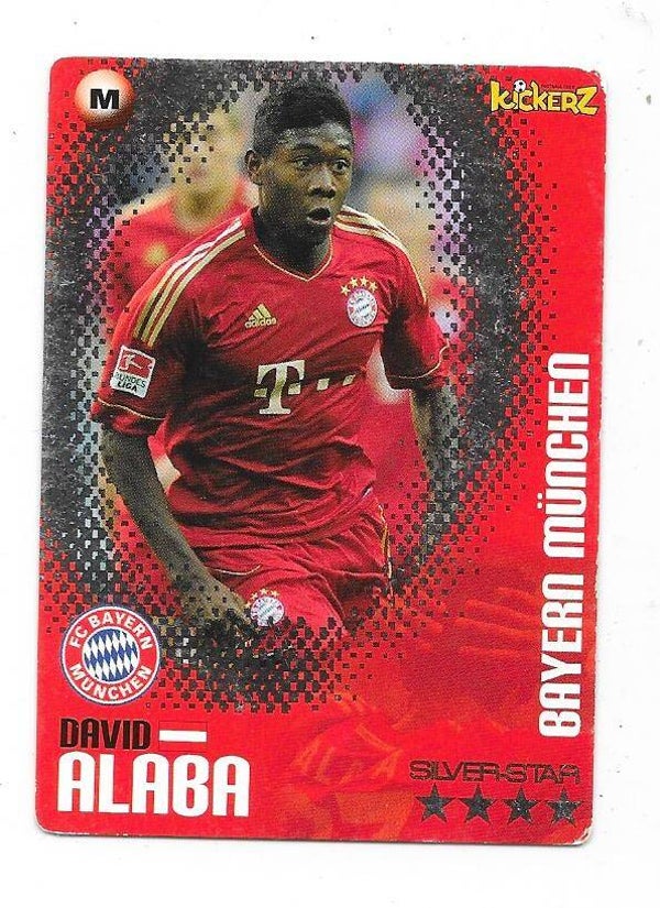 2013-14 Swedish Kickerz Silverstar # David Alaba Bayern Munchen Austria, Cond VG-Good