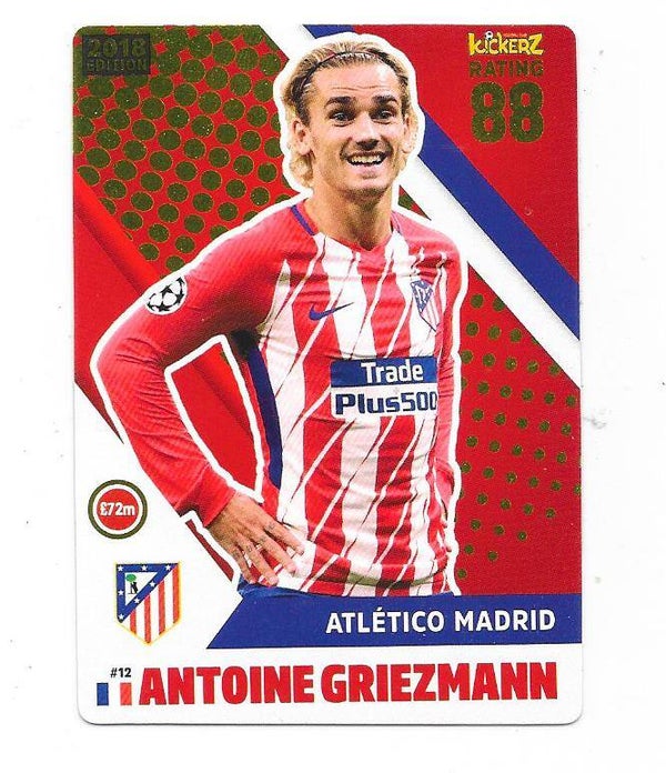 2017-18 Swedish Kickerz Goldstar #12 Antoine Griezmann  Atletico Madrid , France
