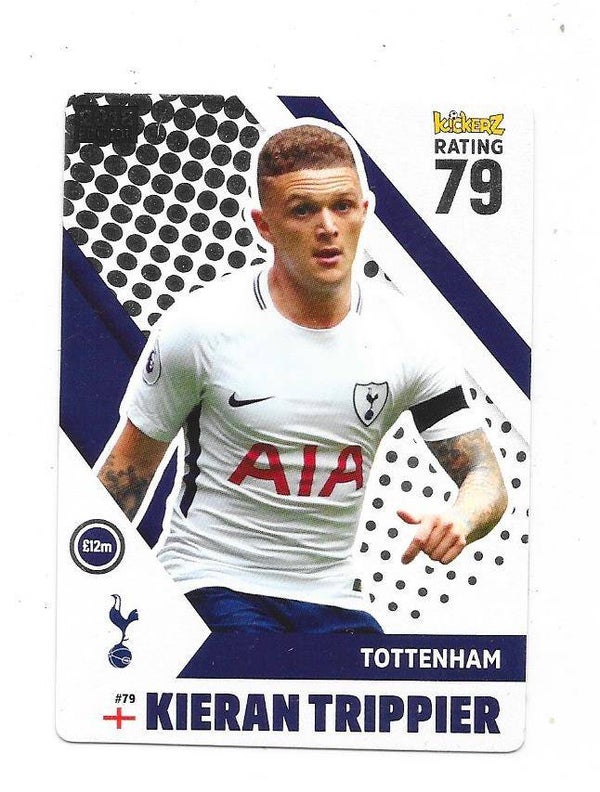 2017-18 Swedish Kickerz Silversta # Kieran Trippier  Tottenham Hotspur , England