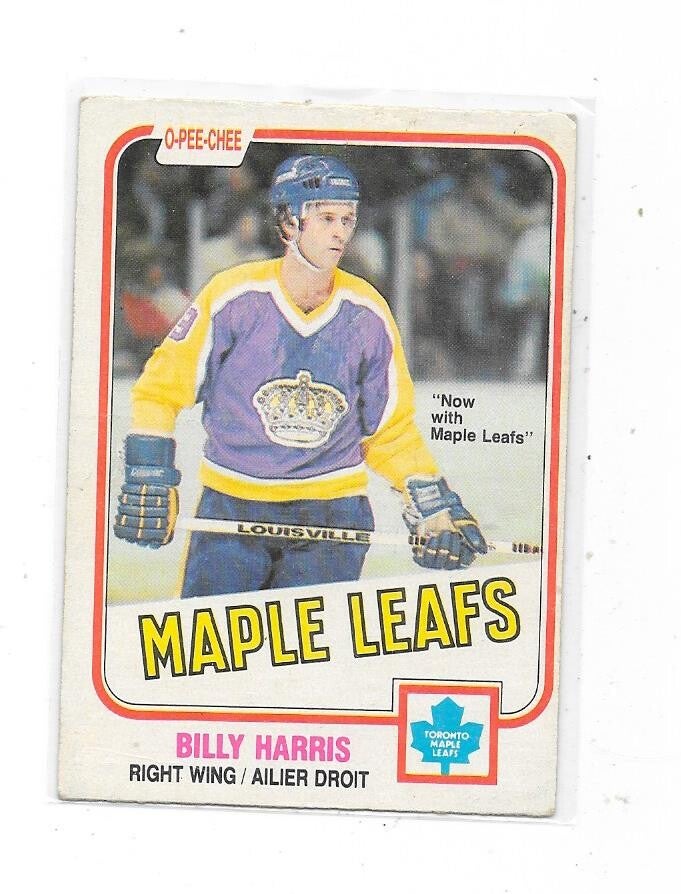 1981-82 OPC #144 Billy Harris , Toronto Maple Leafs
