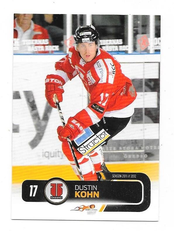 2011-12 Swedish Hockey Allsvenskan #297 Dustin Kohn Örebro hK , Sheffield Steelers