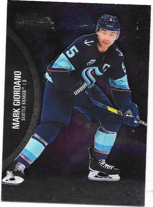 2020-21 Skybox Metal Universe #34 Mark Giordano , Seattle Kraken
