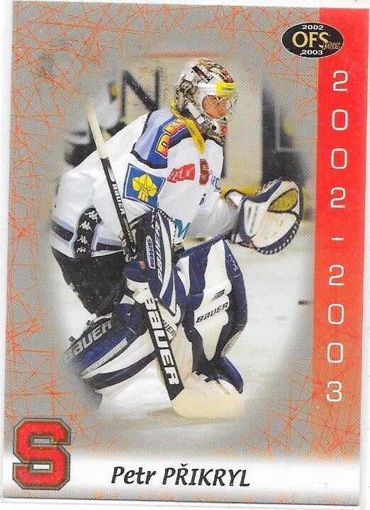 2002-03 Czech OFS #12 Petr Prikryl , Sparta Praha