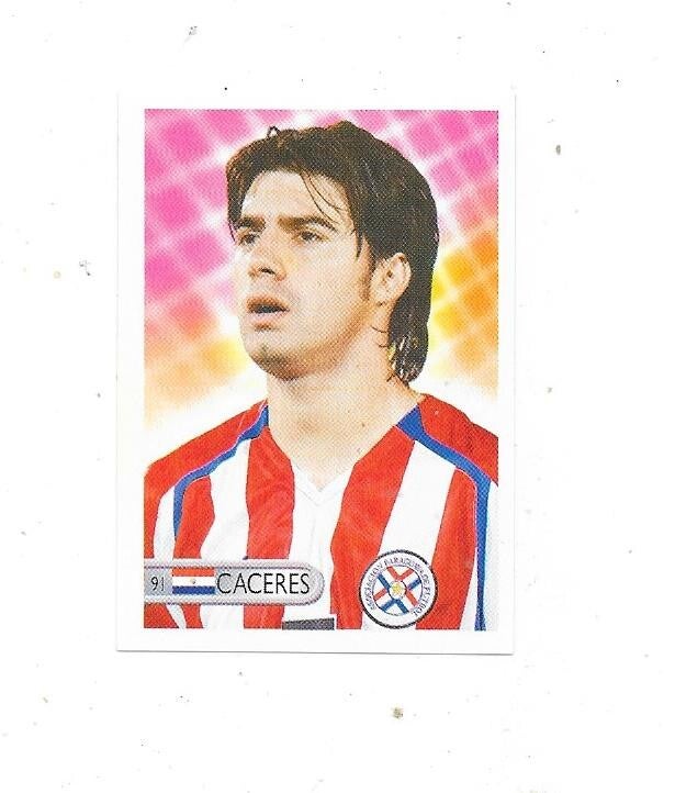 2006 Mundocrom FIFA World Cup Football Sticker #91 Julio Cesar Caceres , Paraguay