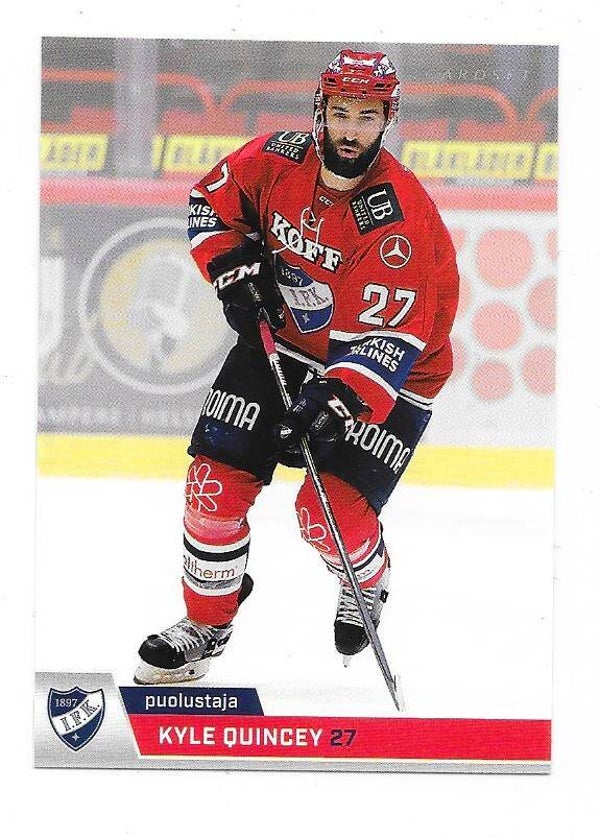 2018-19 Finnish Cardset #195 Kyle Quincey HIFK , Detroit Red Wings