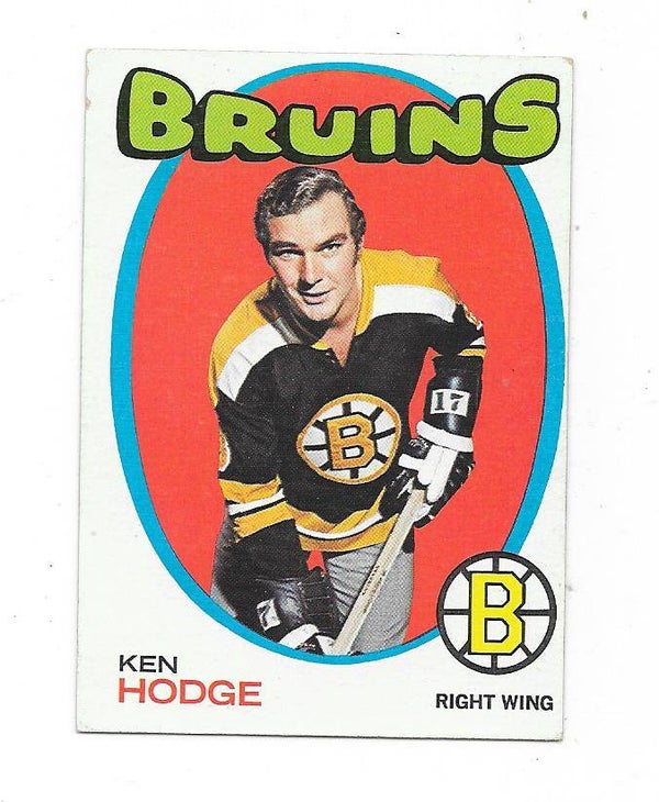 1971-72 Topps NHL Ice Hockey Card #115 Ken Hodge , Boston Bruins
