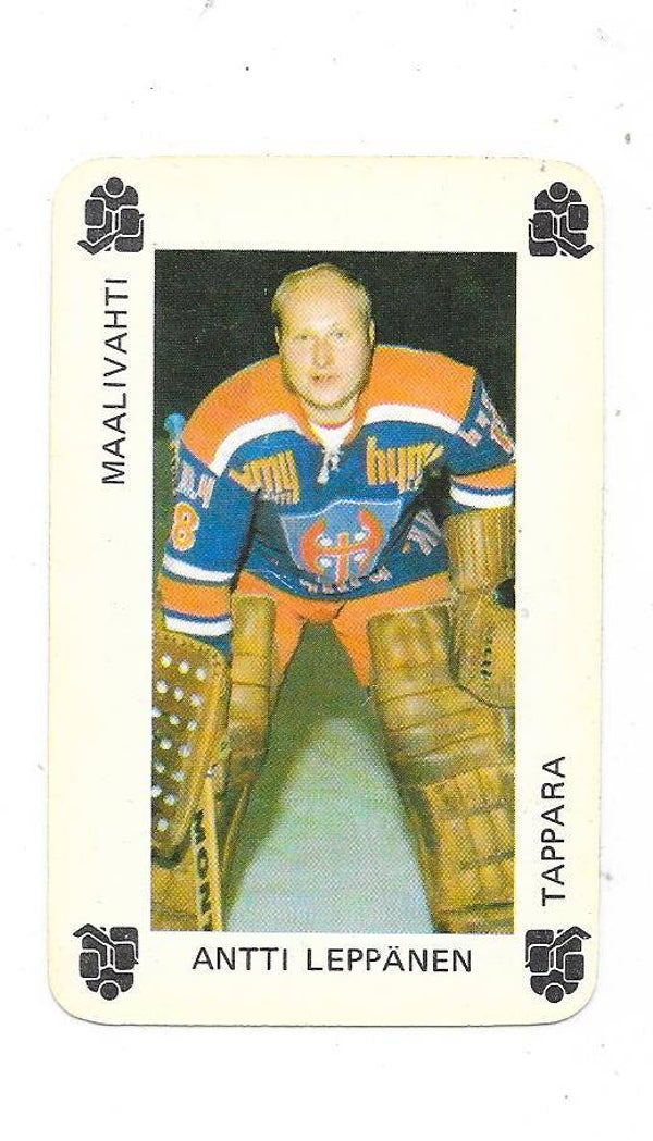 1974-75 Finnish Typotor Ice Hockey Card # Antti Leppänen, Tappara Tampere