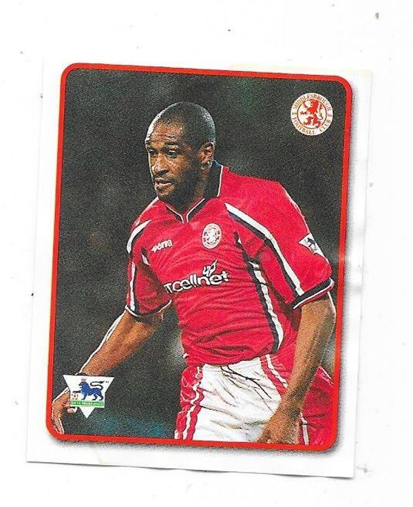 1999-00 Topps Premier league Super Stars Stickers #73 Brian Deane , Middlesborough