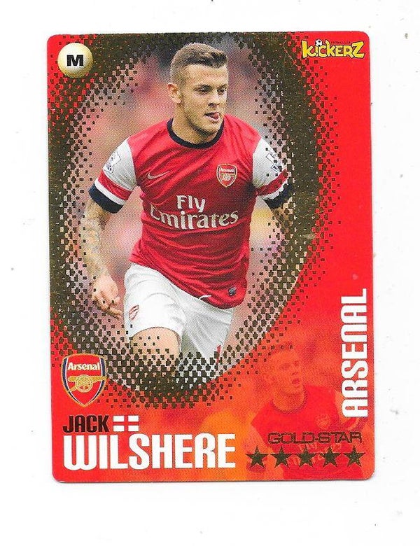 2013-14 Swedish Kickerz Goldstar Football Card # Jack Wilshere ,  Arsenal & England