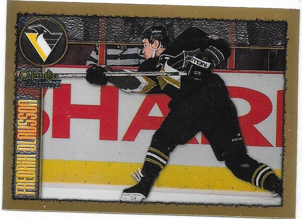 1998-99 OPC Chrome NHL Ice Hockey Card #150 Fredrik Olausson , Pittburgh Penguins