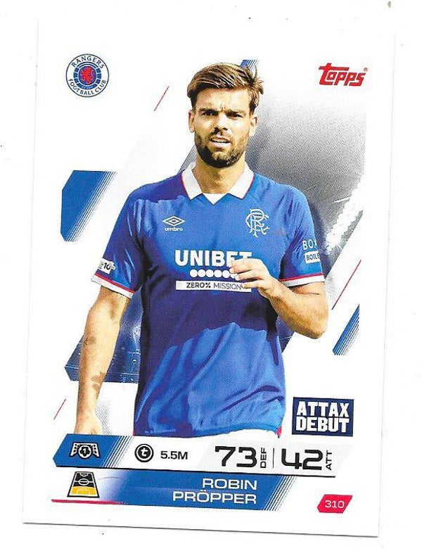 2025-26 Topps Match Attax Champions League #310 Robin Pröpper , Glasgow Rangers