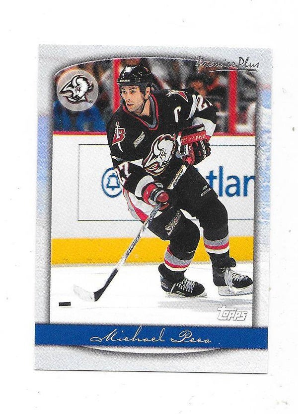 1999-00 Topps Premier Plus Ice Hockey Card #77 Michael Peca , Buffalo Sabres
