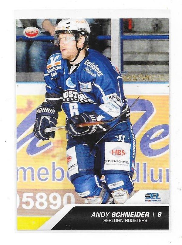 2009-10 German DEL Ice Hockey card #249 Andy Schneider , Iserlohn Roosters , Univ. of North Dakota