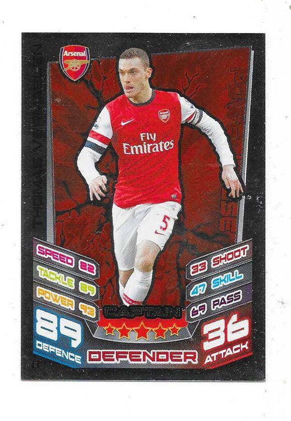 2012-13 Topps Match Attax Captain # Thomas Vermaelen , Arsenal