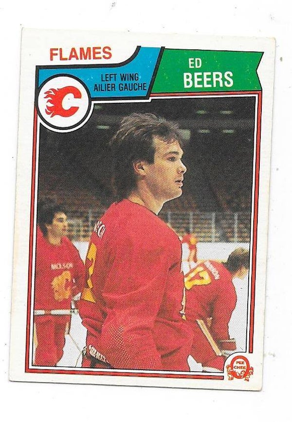 1983-84 OPC #76 Ed Beers , Calgary Flames RC