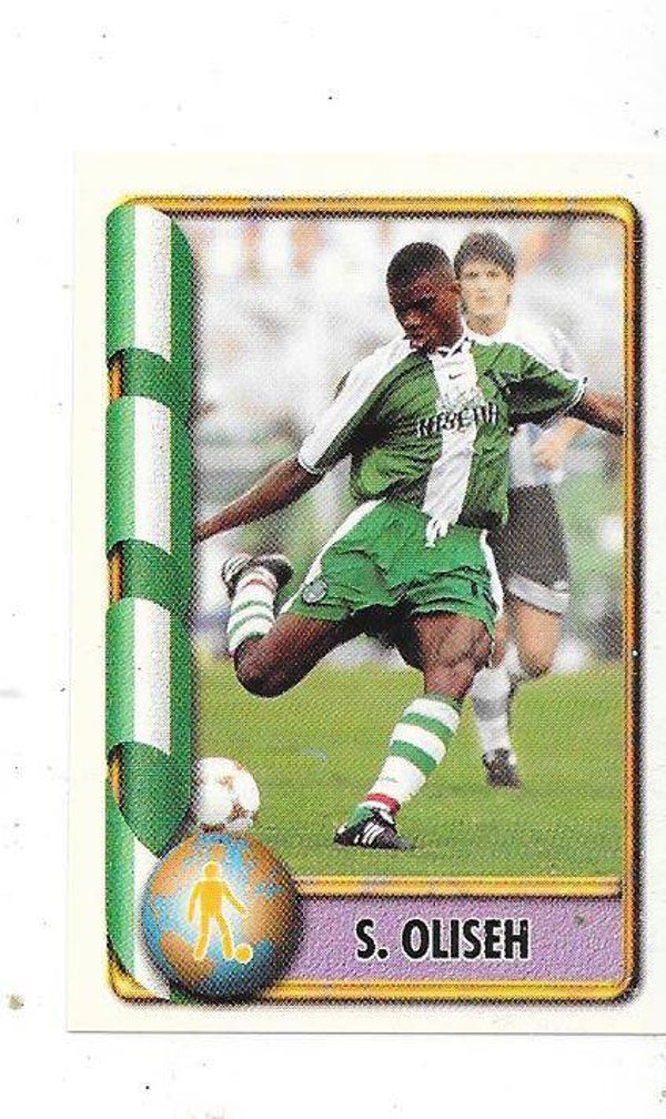 1998 Navarrete France 98 World Cup Football Sticker #402 Sunday Oliseh , Nigeria