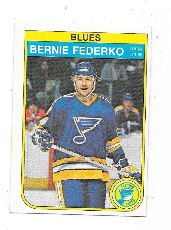 1982-83 OPC NHL Ice Hockey Card #302 Bernie Federko , St Louis Blues