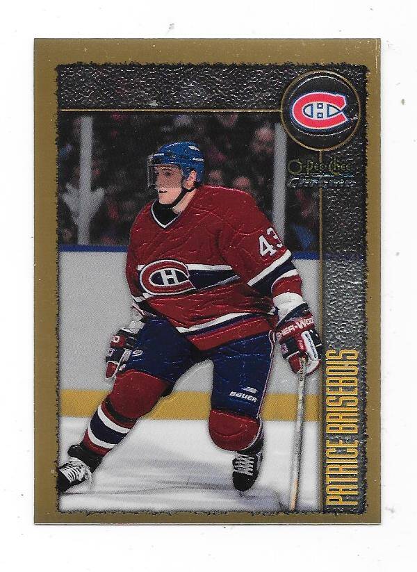 1998-99 OPC Chrome NHL Card #80 Patrice Brisebois , Montreal Canadiens