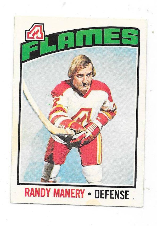 1976-77 OPC NHL Ice Hockey Card #24 Randy Manery , Atlanta Flames