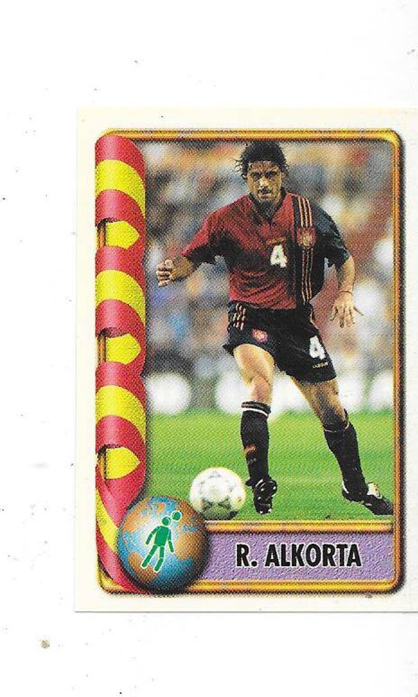 1998 Navarrete France 98 World Cup Football Sticker #254 Rafael Alkorta , Spain