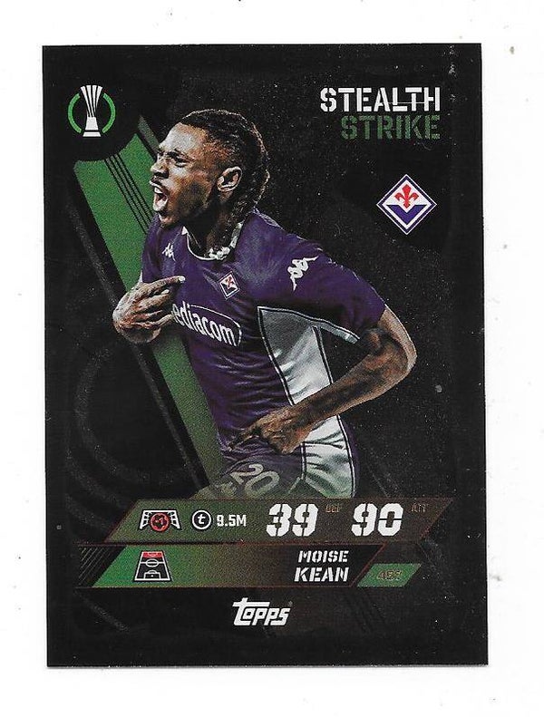 2025-26 Topps Match Attax Europa League Stealth Strike #457 Moise Kean , Fiorentina
