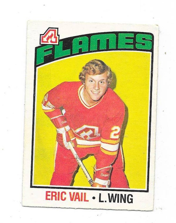 1976-77 OPC NHL Ice Hockey Card #51 Eric Vail , Atlanta Flames