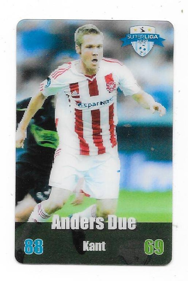 2012-13 Danish Superliga Kort Kulma Football Card  # Anders Due ,  AaB