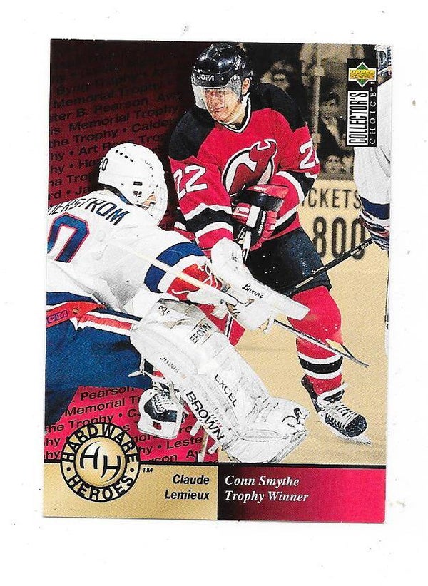 1995-96 Collector`s Choice Hardware Heroes #392 Claude Lemieux , New Jersey Devils