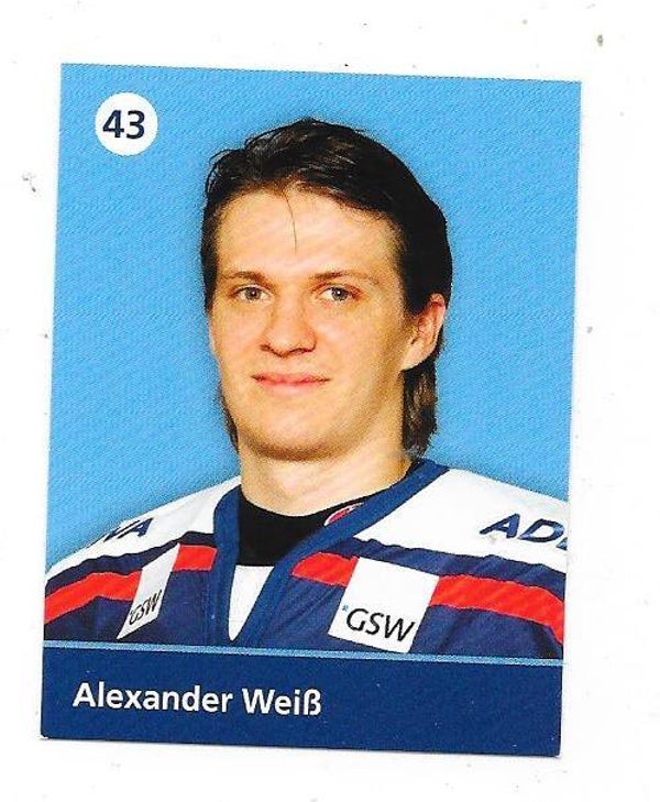 2009-10 German Eisbären Berlin Teamissued Ice Hockey Card #43 Alexander Weiß