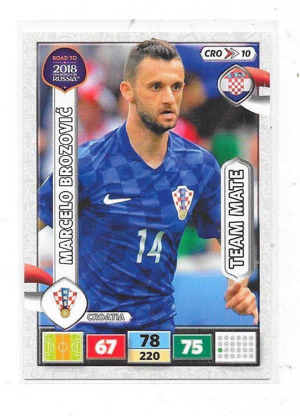 2018 Panini Adrenalyn XL Road To World Cup TEAM MATE # Marcelo Brozovic , Croatia