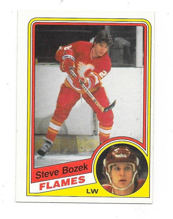 1984-85 OPC  NHL Ice Hockey Card #220 Steve Bozek , Calgary Flames