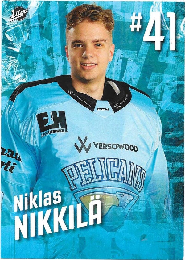 2023-24 Finnish Pelicans Teamissued Ice Hockey Card #41 Niklas Nikkilä