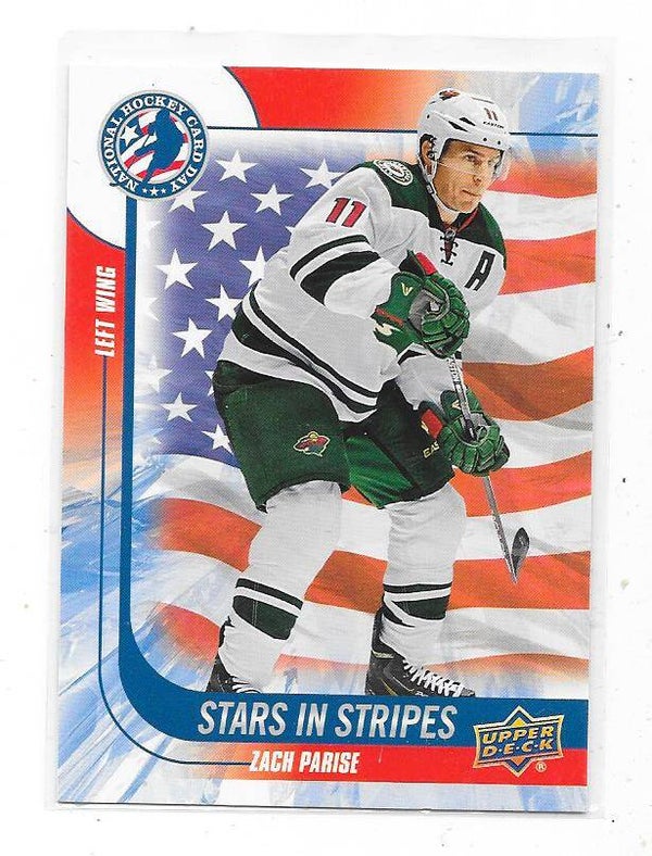 2015-16 UD National Card Day , American Stars In Stripes #3 Zach Parise , USA