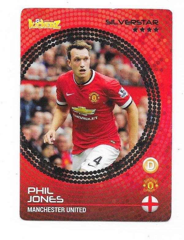 2014-15 Swedish Kickerz Silverstar # Phil Jones Manchester United , England