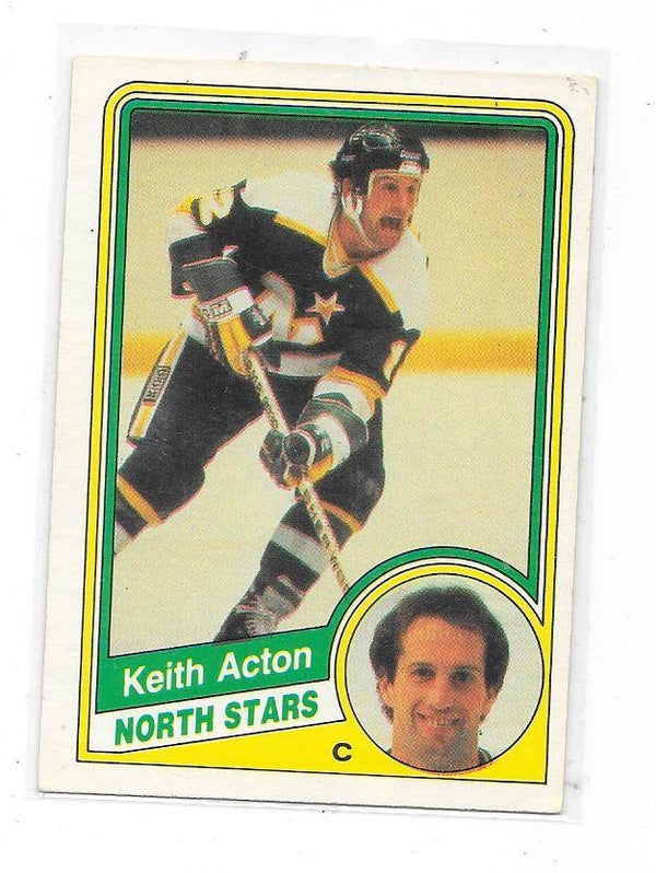 1984-85 OPC NHL Ice Hockey Card #93 Keith Acton , Minnesota North Stars