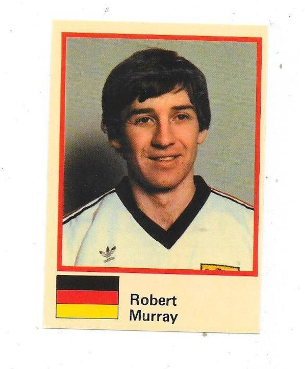1982 Finnish Semic WC Ice Hockey Sticker #103Robert Murray , West Germany & SC Riessersee