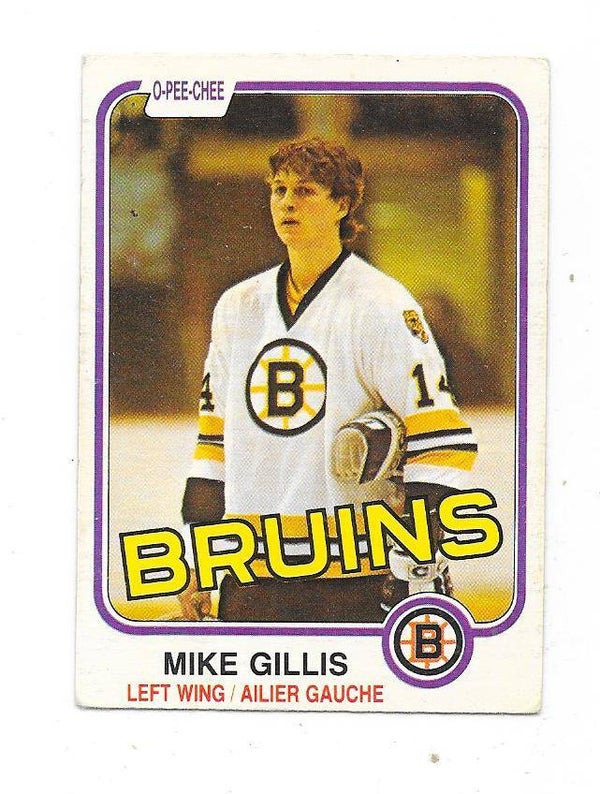 1981-82 OPC #12 Mike Gillis , Boston Bruins RC
