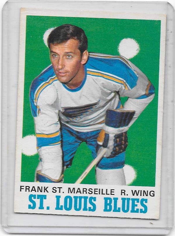 1970-71 OPC NHL Ice Hockey Card #214 Frank St. Marseille , St Louis Blues